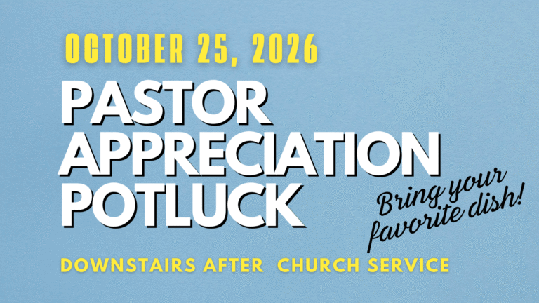 Pastor Appreciation Potluck